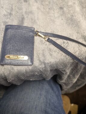 Michael Kors Saffiano Leather Card Case with Gold Hardware